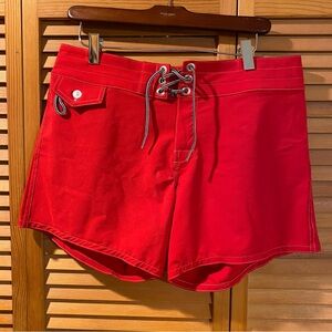 Birdwell Beach Britches Red Board Shorts- Women’s Sz 8